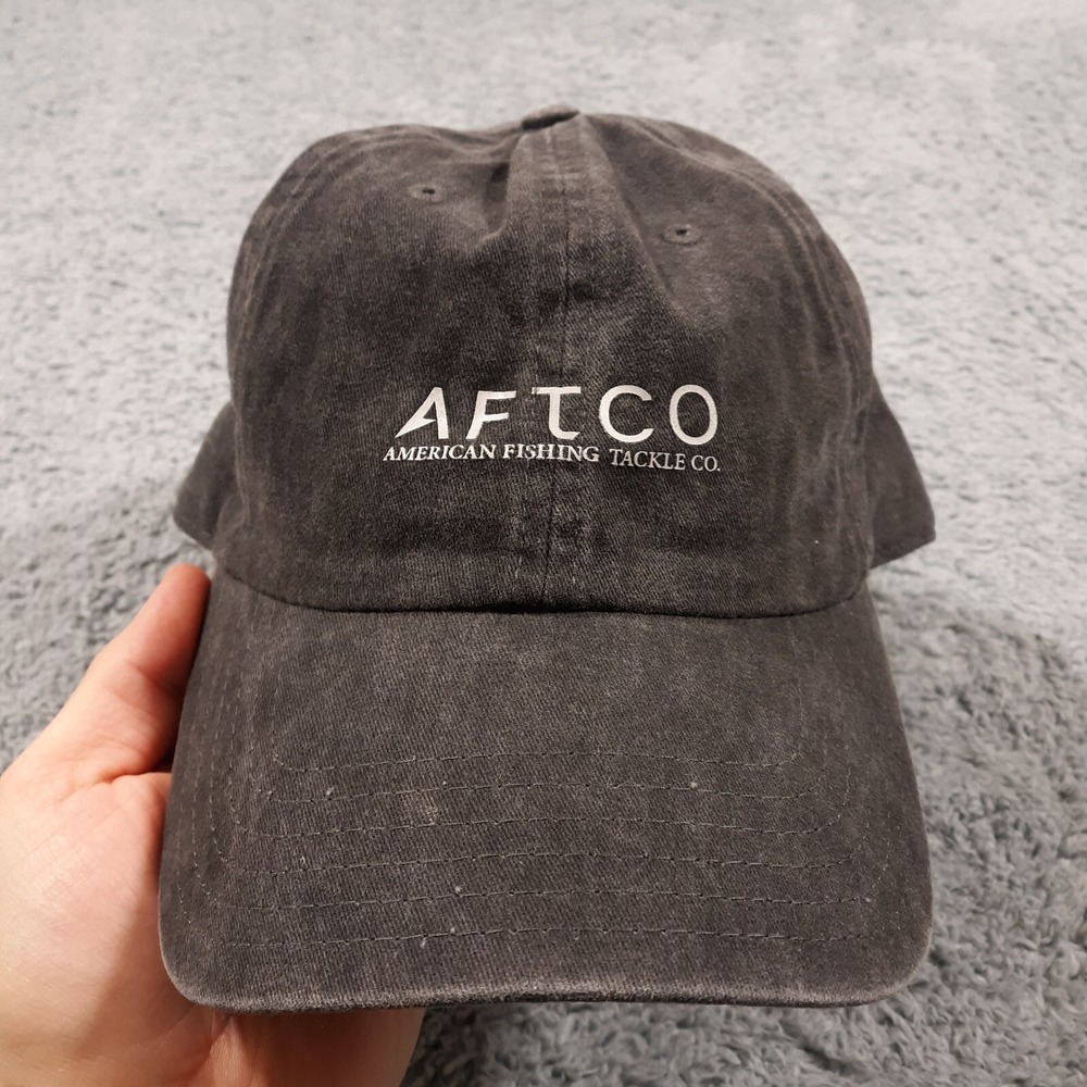 AFTCO Hat Cap Strap Back Mens Adjustable Gray American Fishing Tackle Co